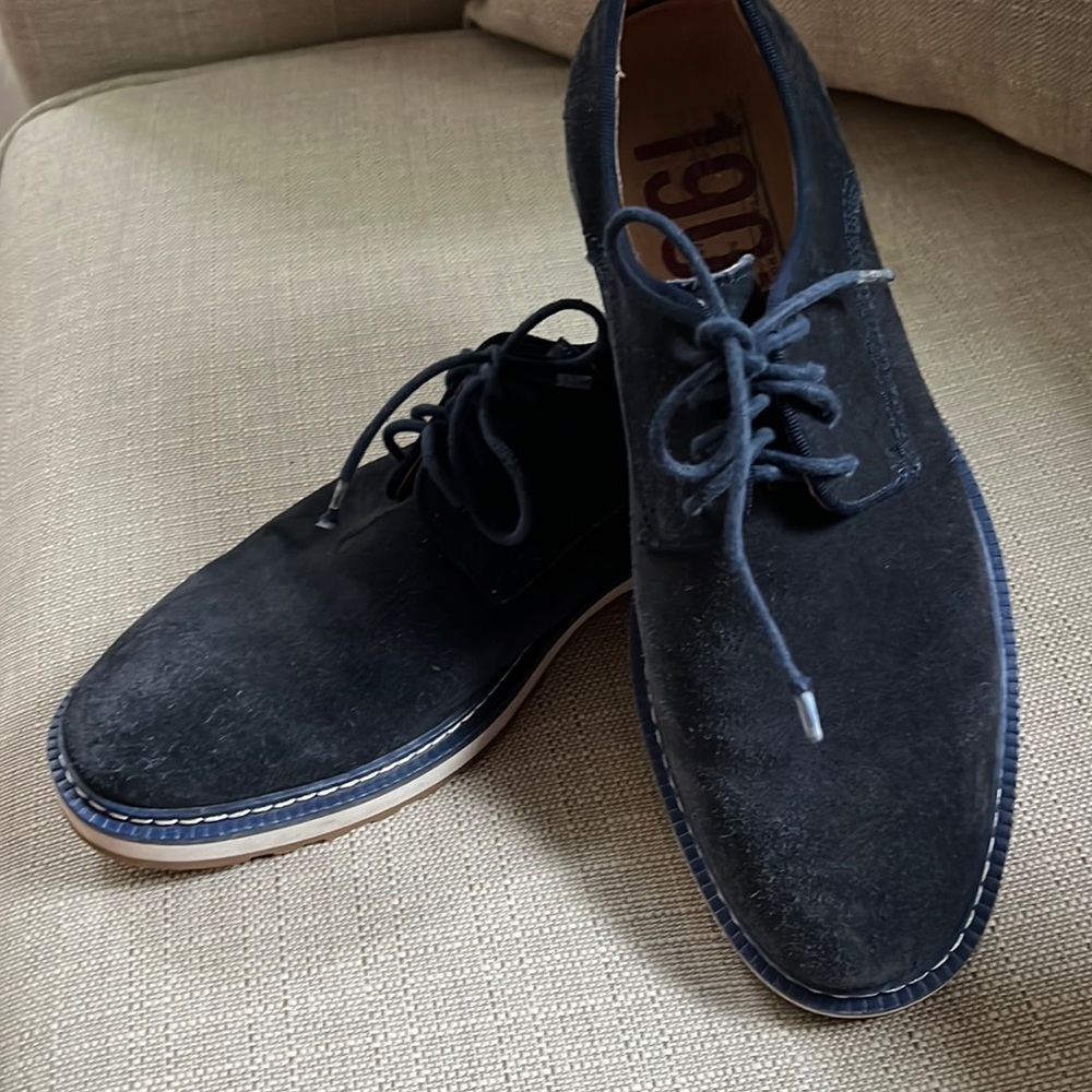 Mens navy suede nu buck shoes